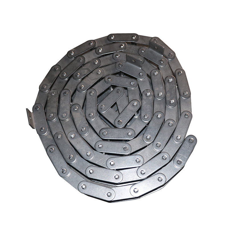 304 stainless steel chain, non-standard chain, large-pitch curved plate industrial conveyor chain, double-pitch roller chain Item Picture