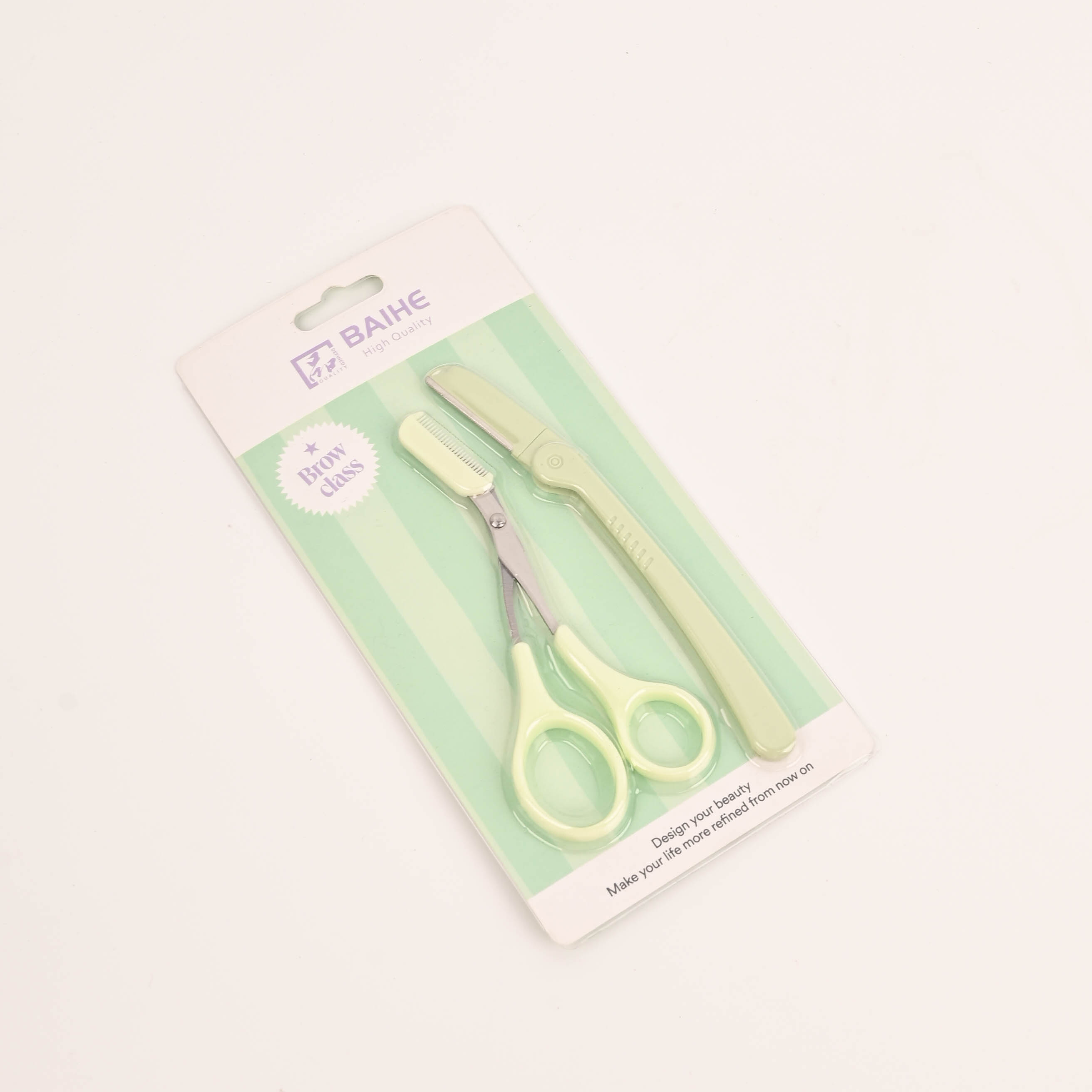 Tijeras de corte de cejas con peine de ceja corte de cejas principiante principiante belleza maquillaje corte de cejas tarjeta japonesa decoración cejas herramientas details Picture