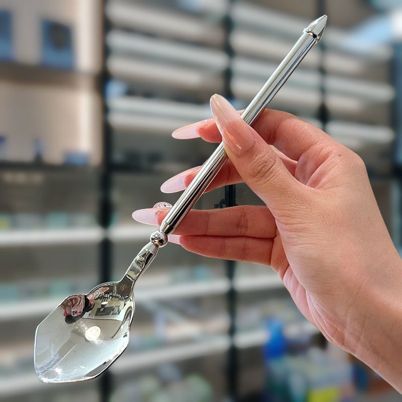 304 stainless steel spoons and forks, creative sea King forks, dinner spoons, salad forks, cross-border Western tableware, main course forks, pasta forks details Picture