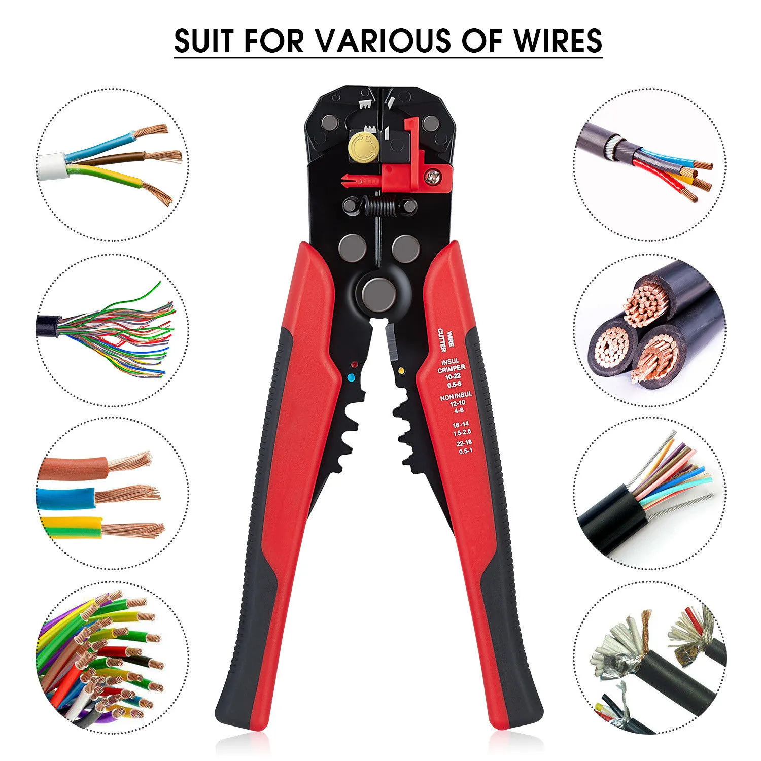 Factory direct sales of 8-inch automatic wire strippers, wire cutters, wire dividers, wire crimping and wiring pliers, wire peeling pliers, and wire cutters Application Scenario