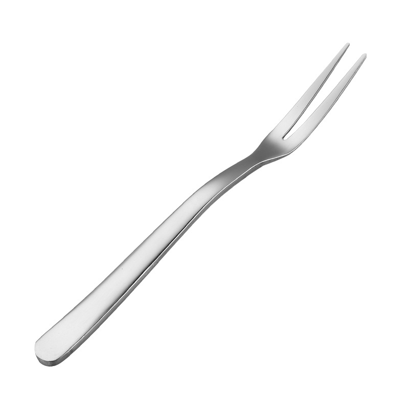 304 stainless steel fruit fork, cake fork, dessert skewer, salad fork, fruit pointed tail tableware, mooncake fork, hotel supplies Item Picture