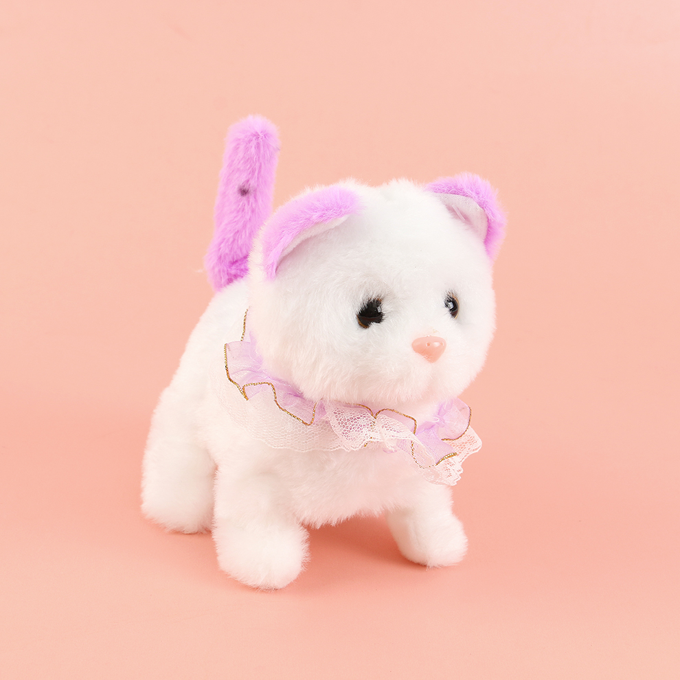 Warm, sweet and cute! A warm and cute electric plush kitten that can chirp and move, with its warm chirping and moving, is sweet and adorable, super heartwarming details Picture