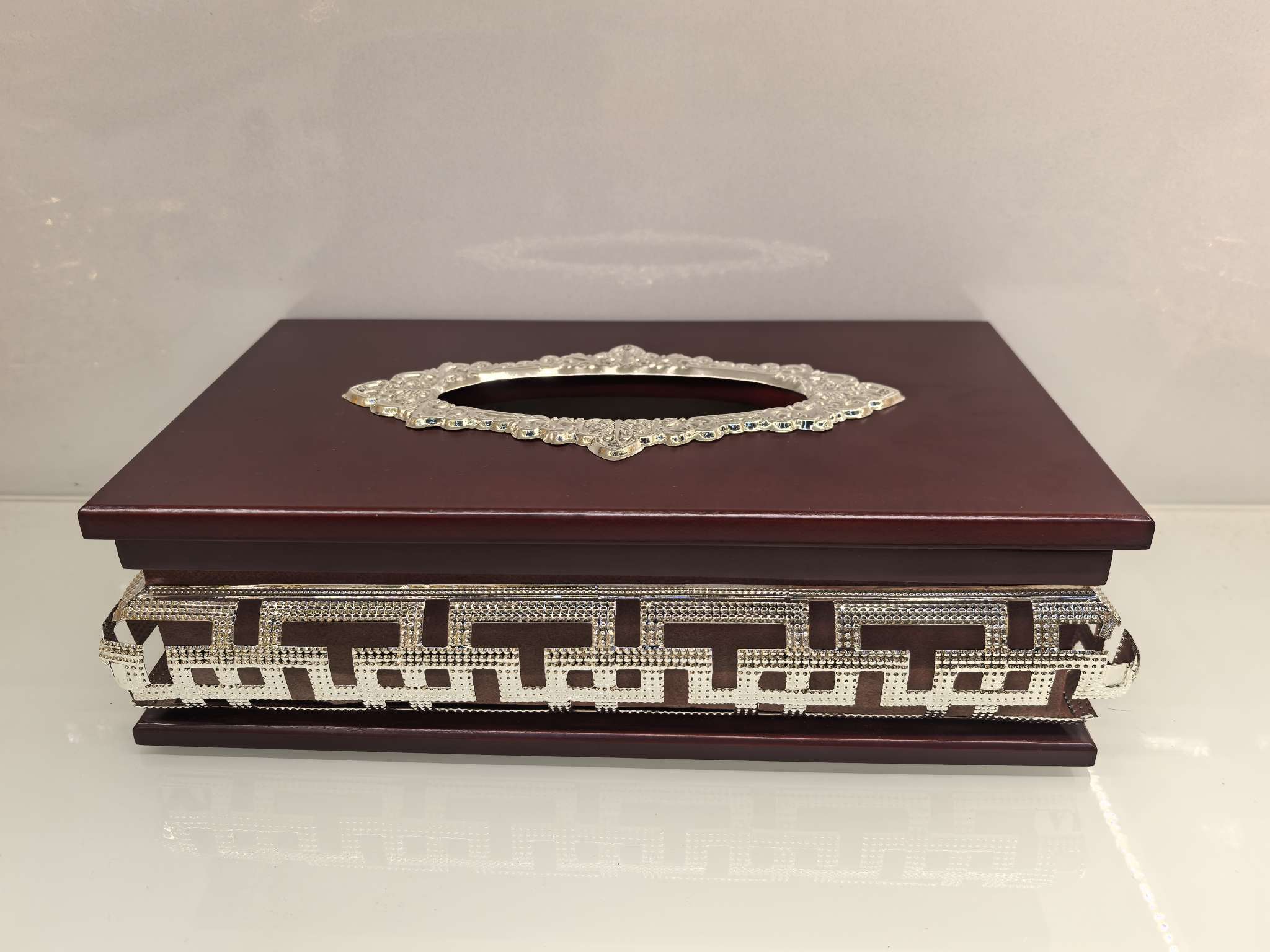 工艺品礼品实木果盒越南零食塑料电镀果盘水晶球碎石金字塔托盘摆件装饰品详情图2