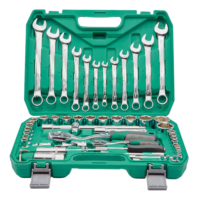 Auto repair socket toolbox set, 61-piece socket set, auto repair tool set, socket wrench tool Item Picture
