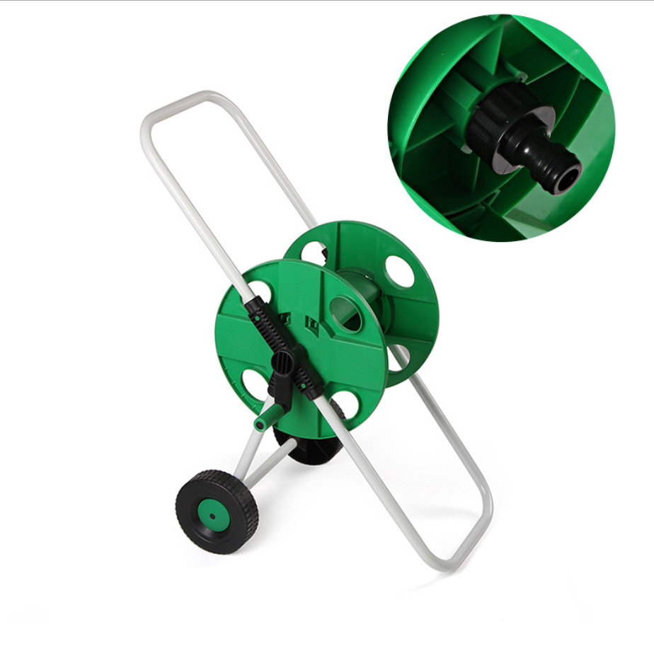 SNJUE large 50-meter water pipe cart, water pipe and wire reel, hand-pushed pulley quick pipe collector for household use Item Picture