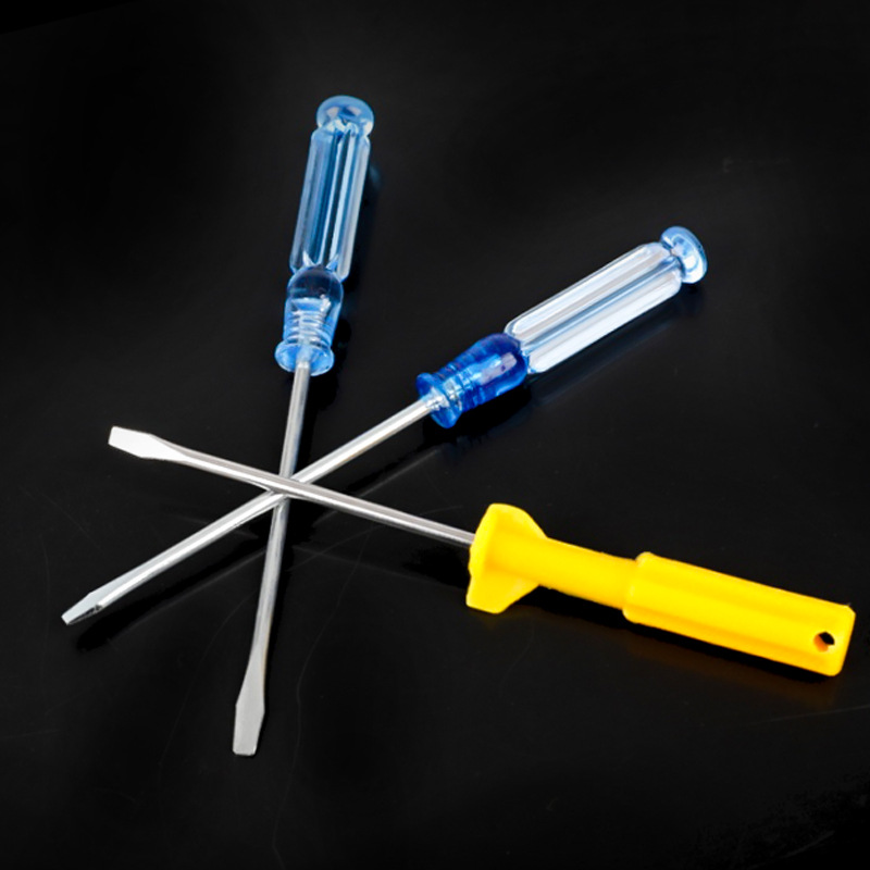 Factory direct supply of transparent handle screwdrivers, small crystal mini screwdrivers, transparent head flat-head cross screwdrivers details Picture