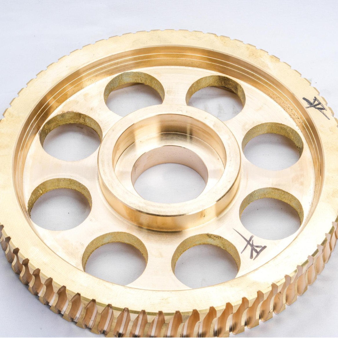 Motor gear worm gear CNC lathe machining non-standard single and double head copper worm, high-precision turbine and worm details Picture