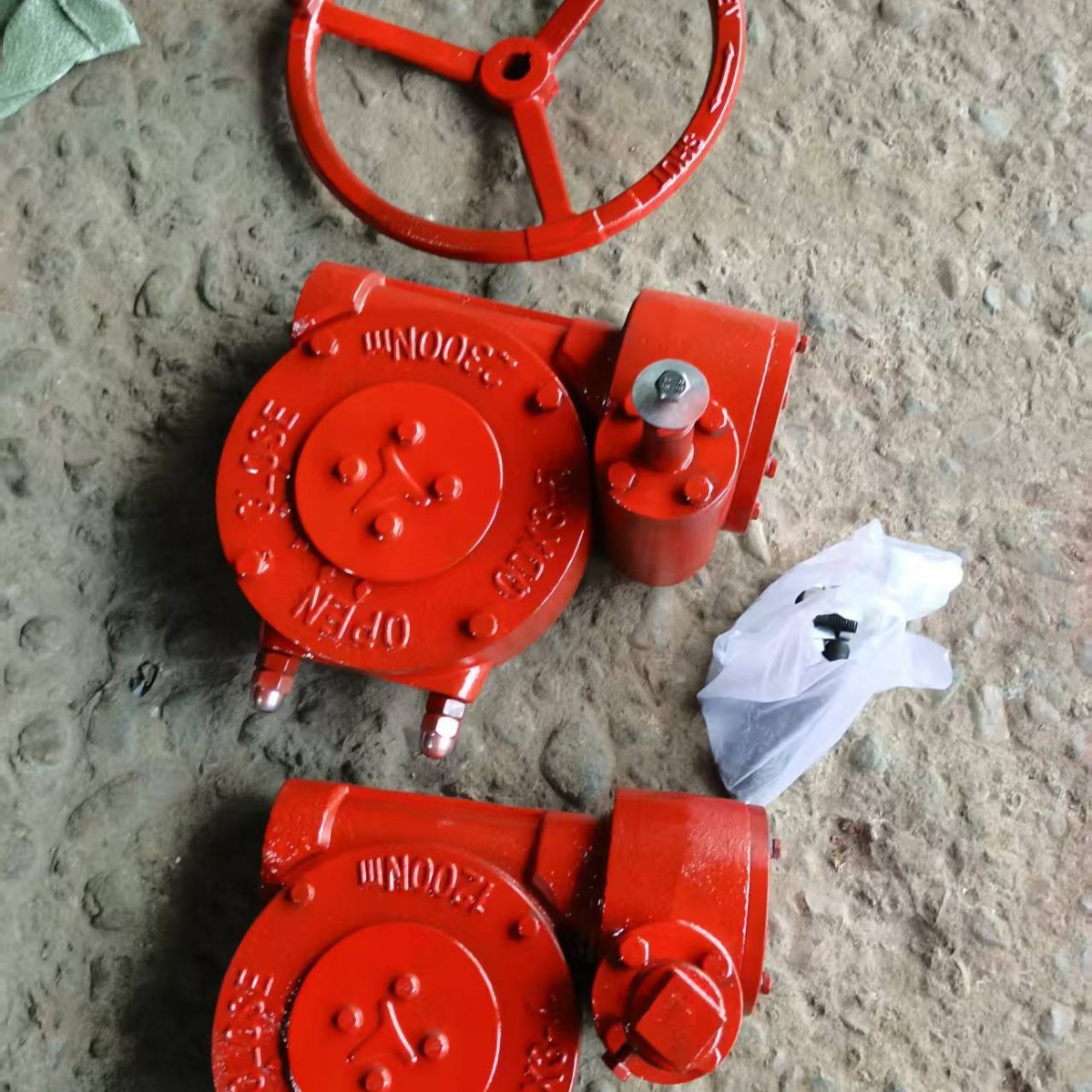 Butterfly valve turbine head valve accessories, worm gear turbine transmission, display switch gearbox, manual actuator, labor-saving Specification drawing