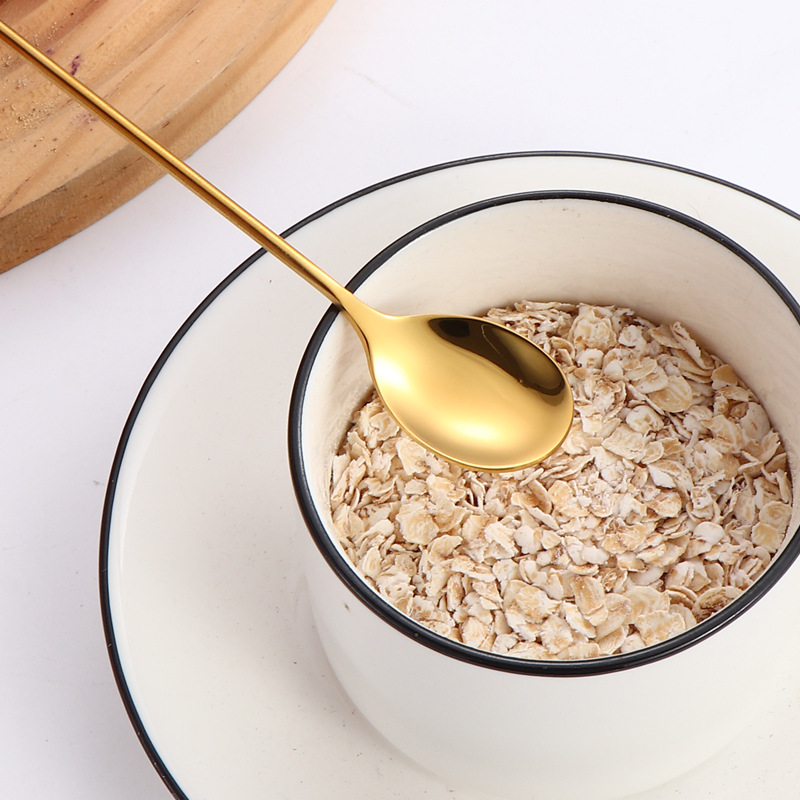 304 stainless steel mixing spoon, extended fruit fork, round brand ice spoon, cocktail mixing spoon, long-handled mixing bar spoon Application Scenario