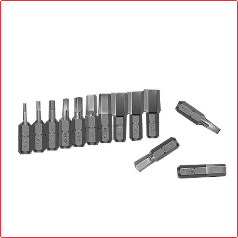 Wholesale 25mm hexagon socket pneumatic screwdrivers with cross, straight and plum blossom short screwdrivers, electric drills and screwdrivers with S2 screwdrivers details Picture