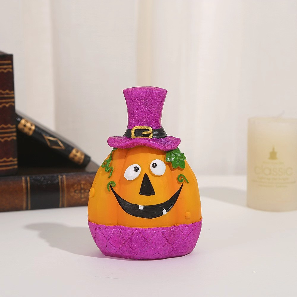 跨境欧美节日庆祝礼物万圣节南瓜头装饰品搞怪南瓜桶桌面小摆件diy