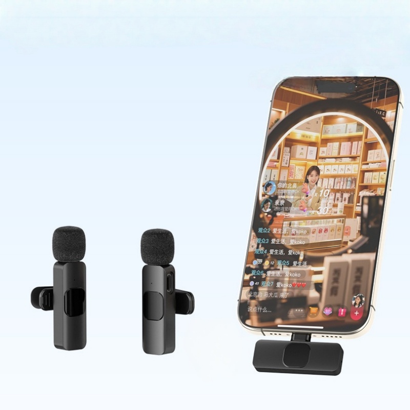 K9 Lapel Clip, Makefeng lapel clip microphone, wireless lapel microphone, wireless microphone, Apple interface, one-to-two Specification image