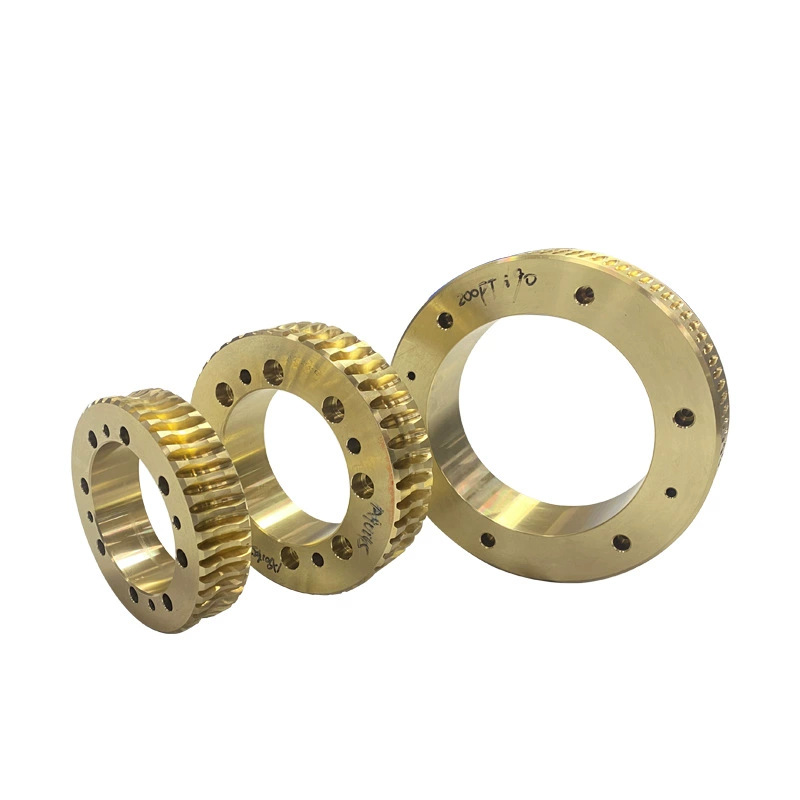 Wen Nan non-standard double-lead turbine, high-density wear-resistant aluminum bronze turbine, imported gear hobbing machine for processing turbine worm Item Picture