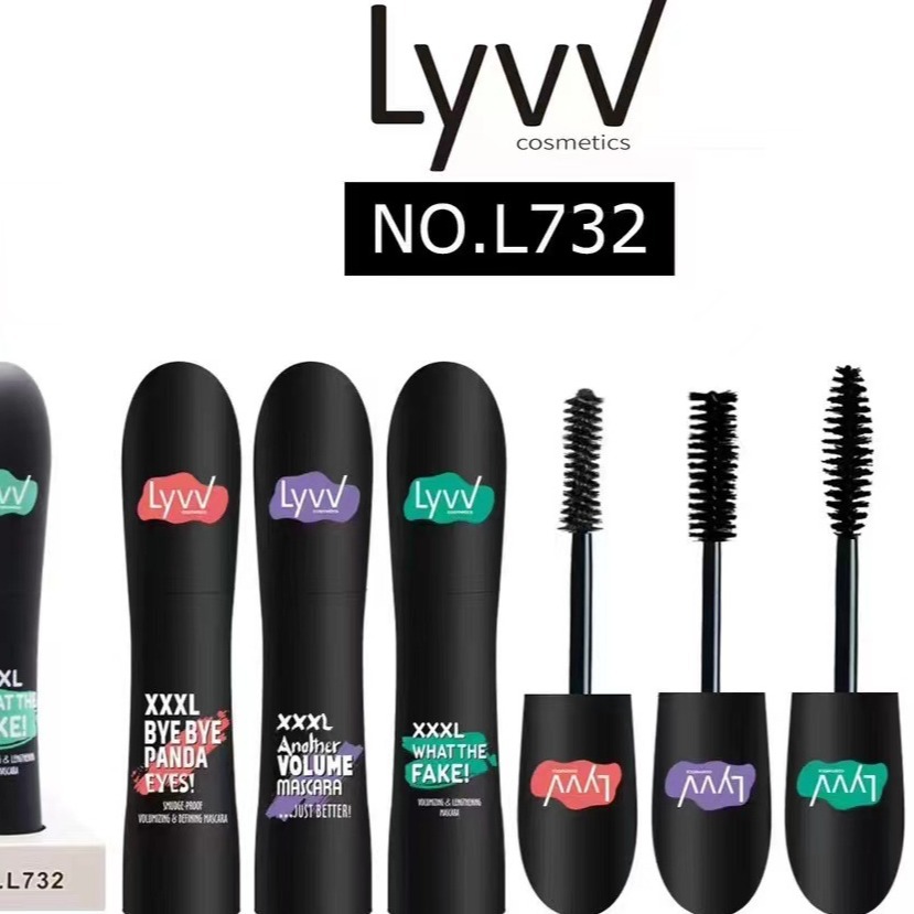 跨境批发LYVV热销彩妆睫毛膏纤长浓密卷翘持久睫毛防水防汗不脱妆03