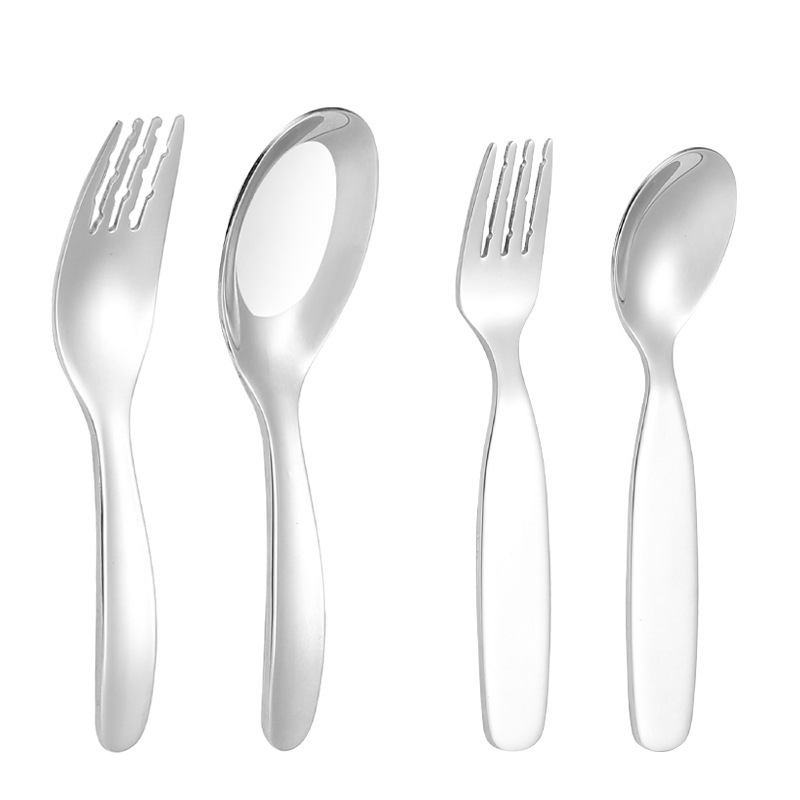 316 food-grade stainless steel children's spoons, Chinese zodiac spoons, soup spoons, household dining forks, meal spoons, fruit forks, tableware Item Picture