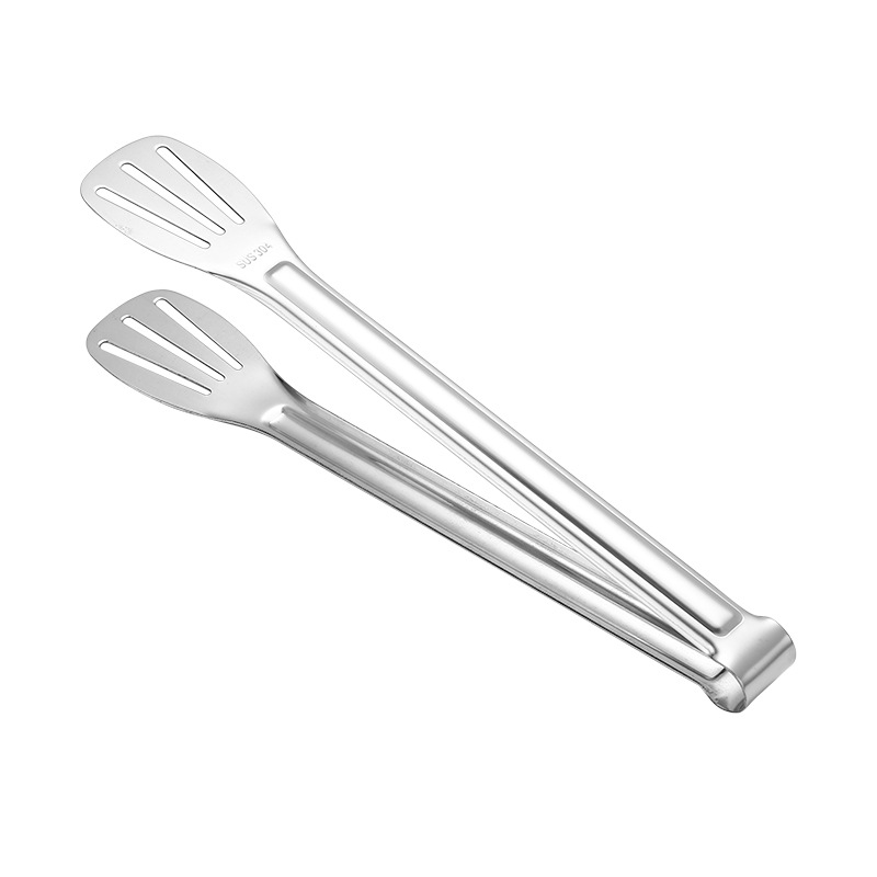 304 stainless steel food tongs, barbecue tongs, steak tongs, three-line baking bread tongs, food tongs, hotel supplies Item Picture
