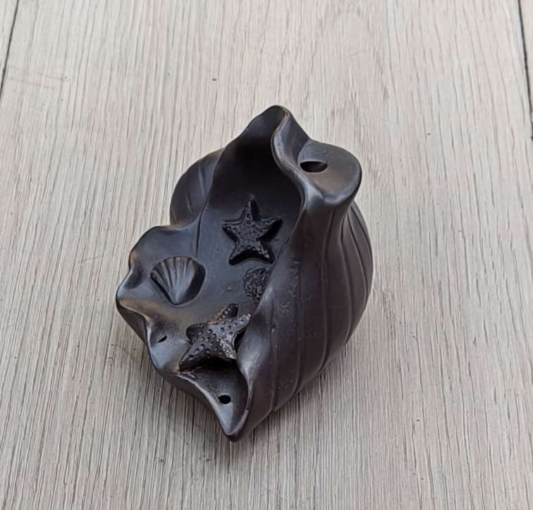 一件咖色陶瓷海螺工艺品礼品家具用品倒流香香炉详情图3