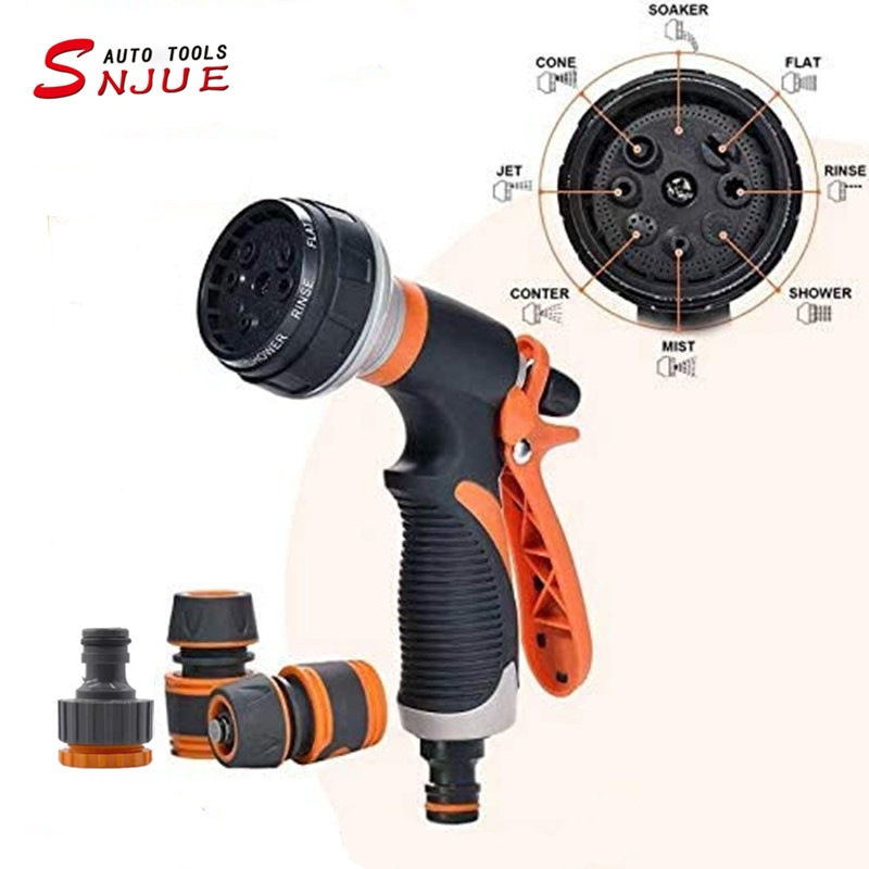 SNJUE8 functional car wash water gun set, garden tools, cross-border water gun, high-pressure garden irrigation water gun full figure