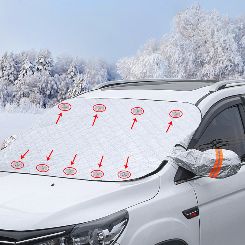 Thickened front windshield cover, anti-frost, anti-freezing and sun protection car cover, car sun visor, car snow shield Application Scenario