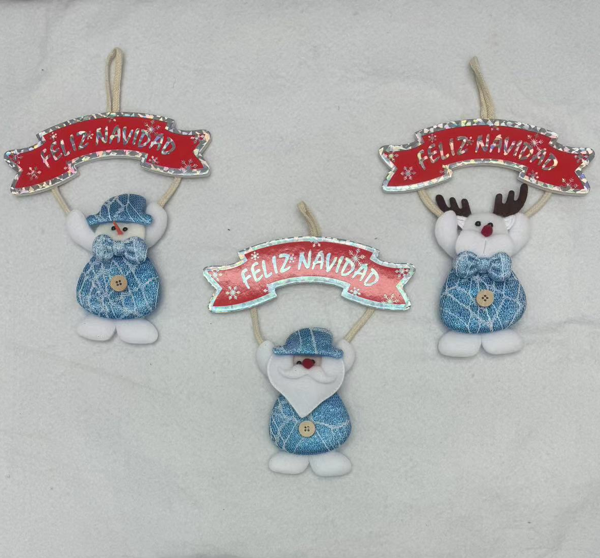 Cross-border new Christmas decorative pendant: Santa Claus, Snowman, Deer, bell Pendant details Picture