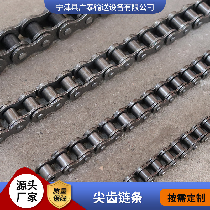 Manganese steel chains, heavy-duty mechanical equipment, straight plate single-sided stainless steel chains, double-pitch curved plate chains, heavy-duty chains Application Scenario