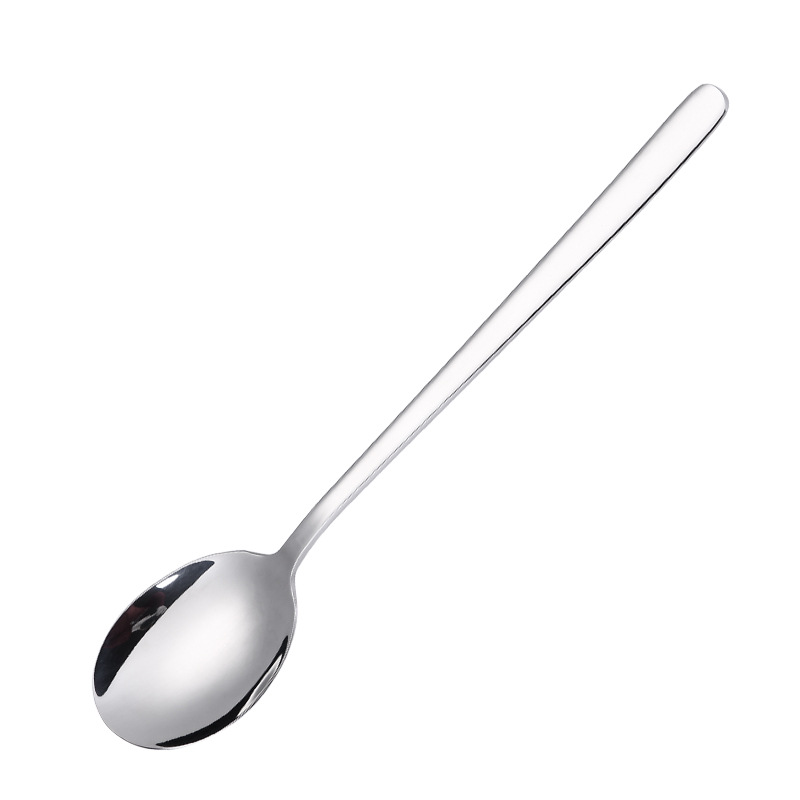 304 stainless steel spoons, household tableware, Korean-style spoons, coffee spoons, long-handled rice soup spoons, thickened spoons, stirring spoons Item Picture