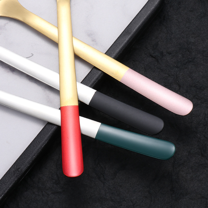 Cartoon cat paw spoon, 304 stainless steel spoon, coffee stirring spoon, ice cream dredger spoon, long-handled ice cream spoon, dessert spoon details Picture