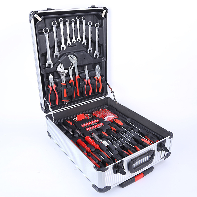 499-piece set of household pull rod combination tool set, 187-piece set of toolbox, ratchet open-end wrench, hardware Item Picture