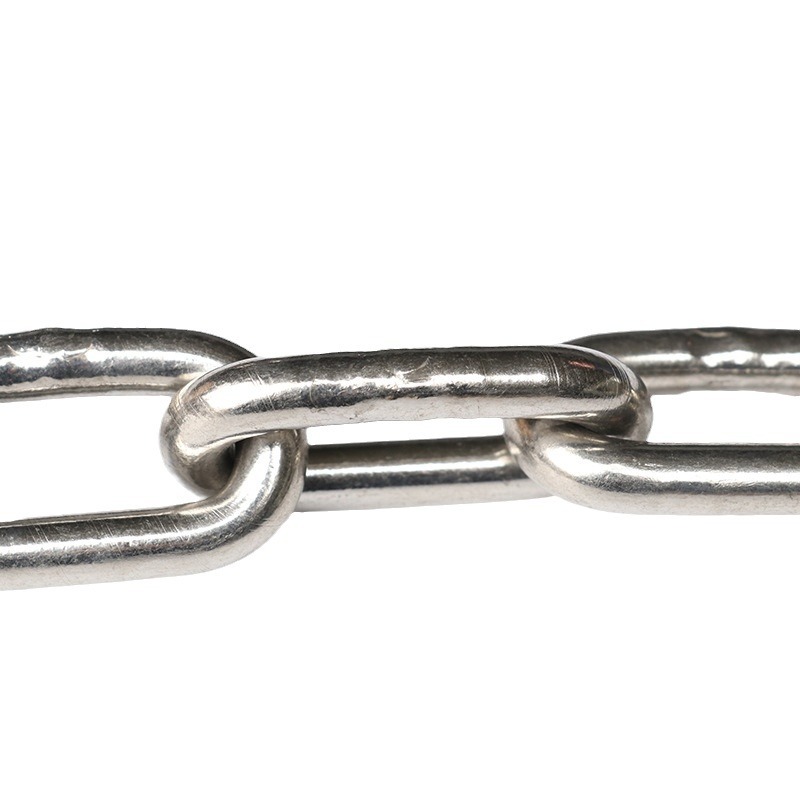 Stainless steel chain, stainless steel round link chain for mine hoisting equipment, lifting chain, elevator and conveyor Item Picture