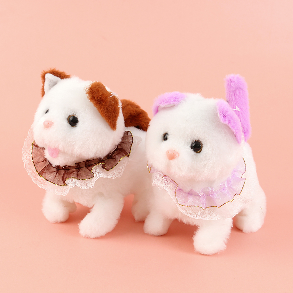 Warm, sweet and cute! A warm and cute electric plush kitten that can chirp and move, with its warm chirping and moving, is sweet and adorable, super heartwarming