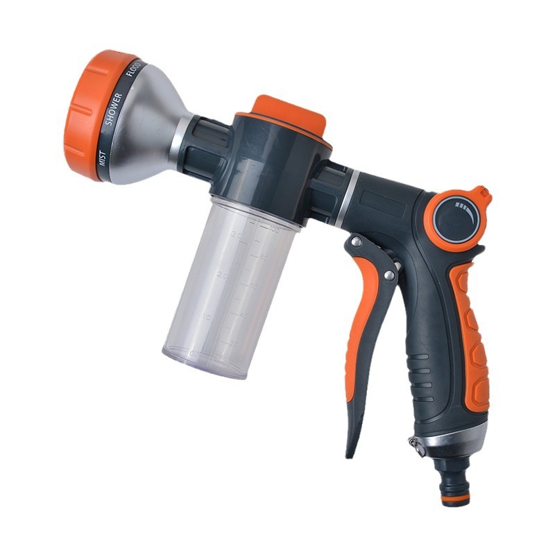New foam water gun car wash, water gun car wash machine, 9 functions, foam water gun, garden watering, pet bathing, shower head Item Picture