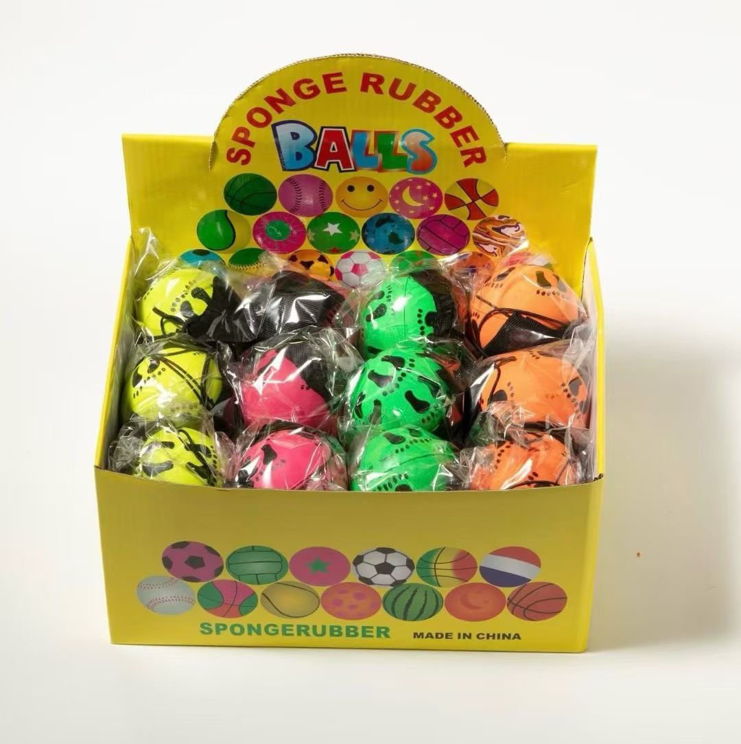 运动休闲弹力球伸缩开花球吸盘抛接粘靶儿童户外玩具球类橡胶