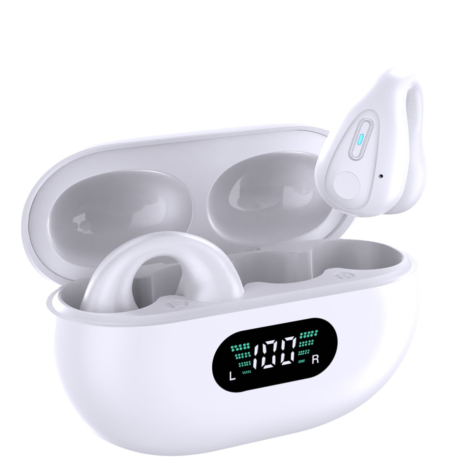 蓝牙耳机2025新款智能无线降噪高品质入耳式久戴不痛超长续航通用 白色