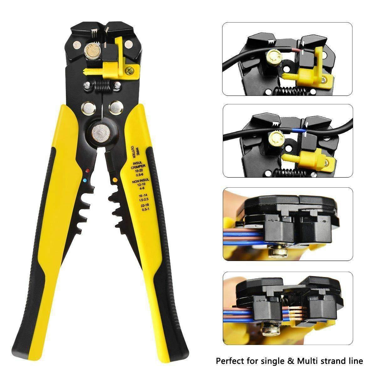 Factory direct sales of 8-inch automatic wire strippers, wire cutters, wire dividers, wire crimping and wiring pliers, wire peeling pliers, and wire cutters full figure