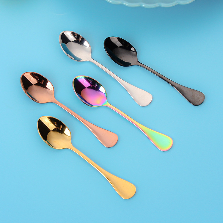 304 stainless steel seasoning spoon, salt spoon, monosodium glutamate spoon, mini coffee spoon, honey spoon, mixing spoon, gift spoon, logo details Picture