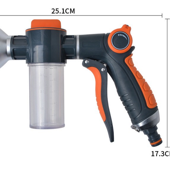 New foam water gun car wash, water gun car wash machine, 9 functions, foam water gun, garden watering, pet bathing, shower head details Picture