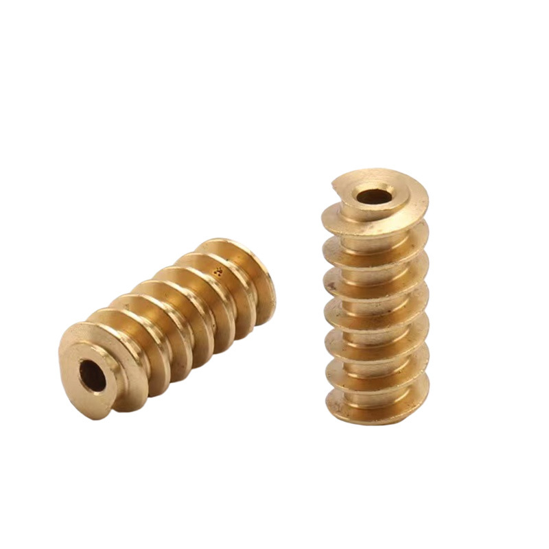 Brass 0.5 module motor, motor reducer, copper worm, non-standard high-precision hardware copper worm, sample provided by drawing Application Scenario