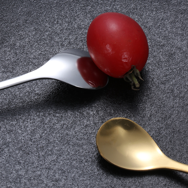 Cartoon cow spoons, stainless steel spoons, golden coffee spoons, breakfast cups, mixing spoons, dessert spoons, gift spoons, factory direct sales Specification drawing