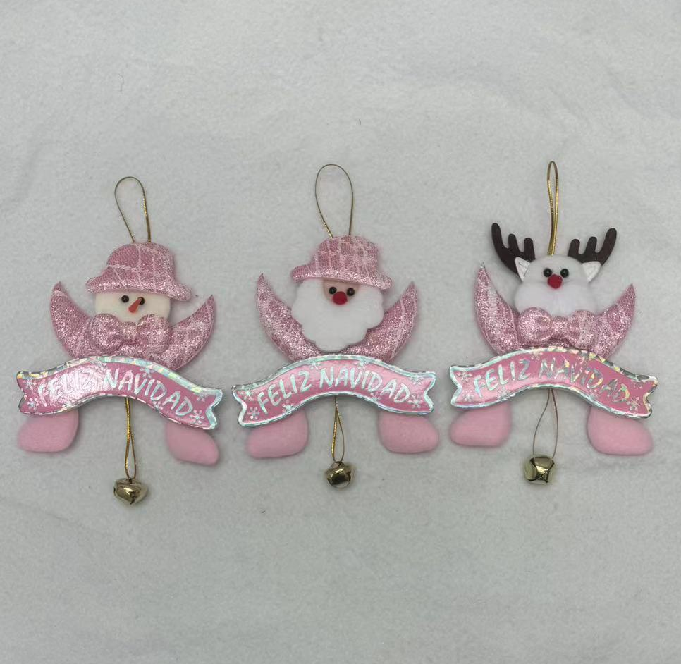 Cross-border new Christmas decorative pendant: Santa Claus, Snowman, Deer, bell Pendant Item Picture