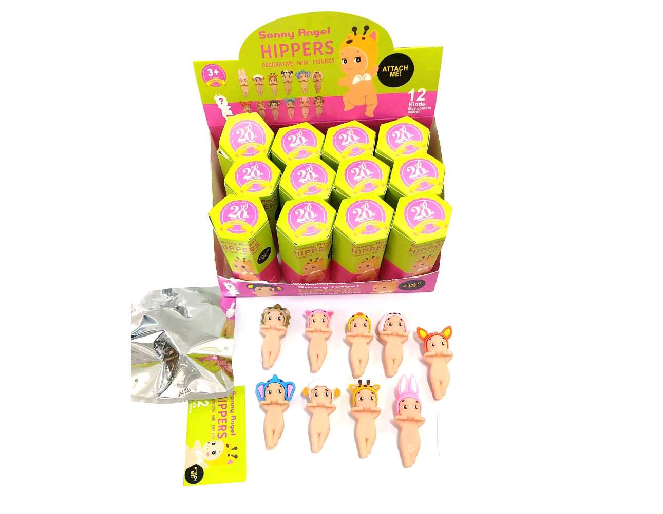 跨境新品盲盒套装趴趴天使装饰公仔手办手机桌面贴贴细节图