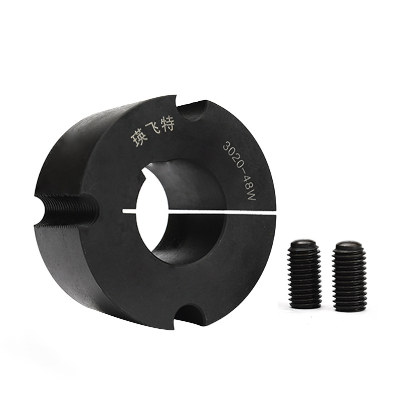 Factory stock 3020 type metric and imperial belt pulley lock cone sleeves, phosphated blackened cast iron European standard fastening sleeves Item Picture