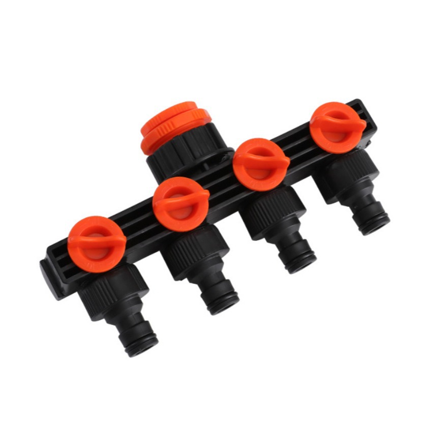 SNJUE garden and horticulture plastic household four-way valve diverter for watering flowers, one-four-way pacifier connector details Picture