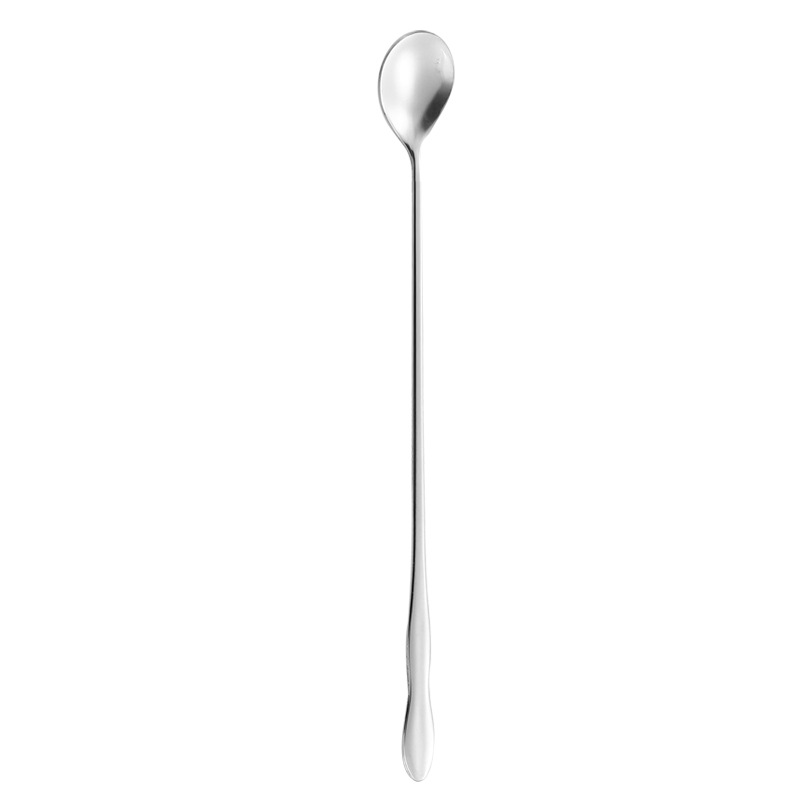 Stainless steel long-handled spoon, gourd-handled ice spoon, honey mixing spoon, fruit fork, oil spoon, hot pot seasoning spoon, extended spoon Item Picture
