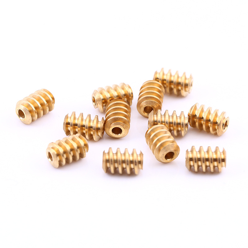 CNC lathes with through-spindle machines process non-standard precision small-module single and double-head copper worm motors, gears, worm wheels and worm gears Application Scenario