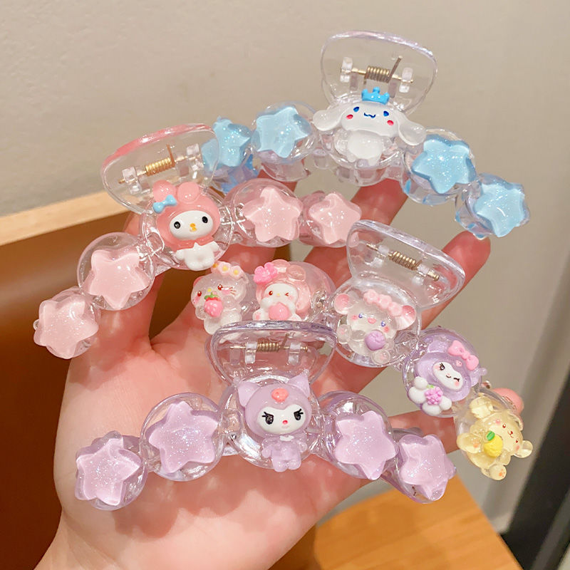 Kulomi Children's hair clip, Little girl Cartoon Sanrio Grab clip, Girl's back of the head updo, shark hair clip accessory