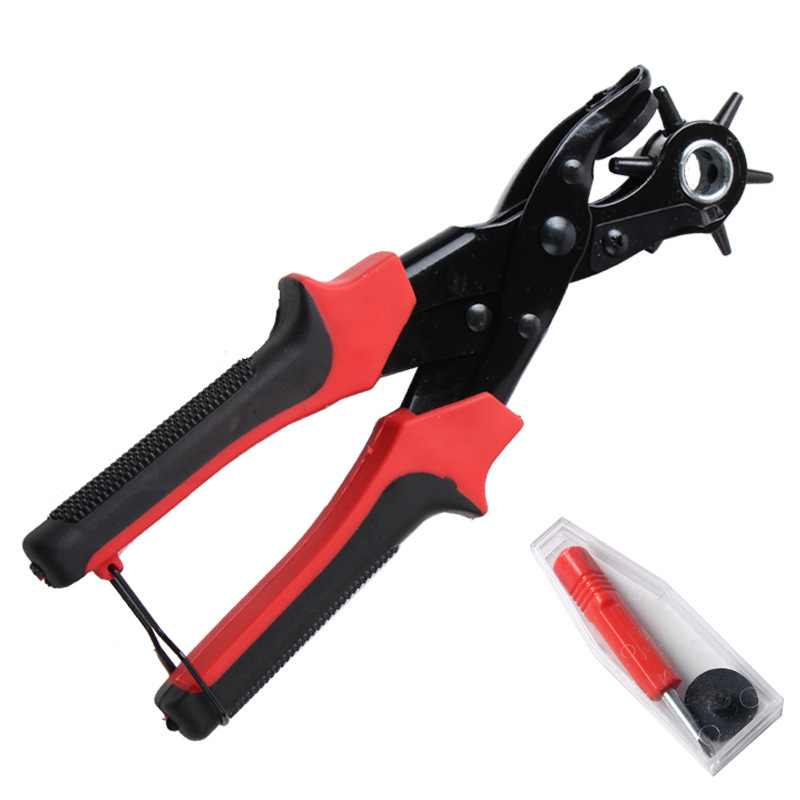 SNJUE hole-punching pliers, belt hole-punching machine, multi-functional hole-punching and punching machine, for punching round holes in manual tool belts Item Picture