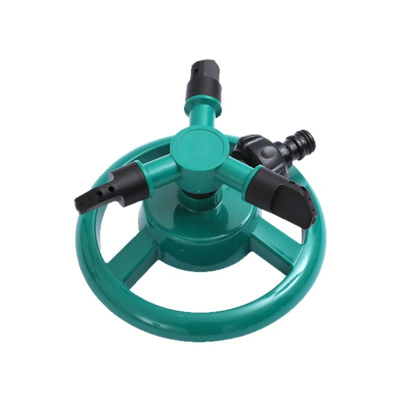 Lawn small disc sprinkler, 360-degree rotating sprinkler head, three-prong rotatable plastic sprinkler, cross-border Item Picture