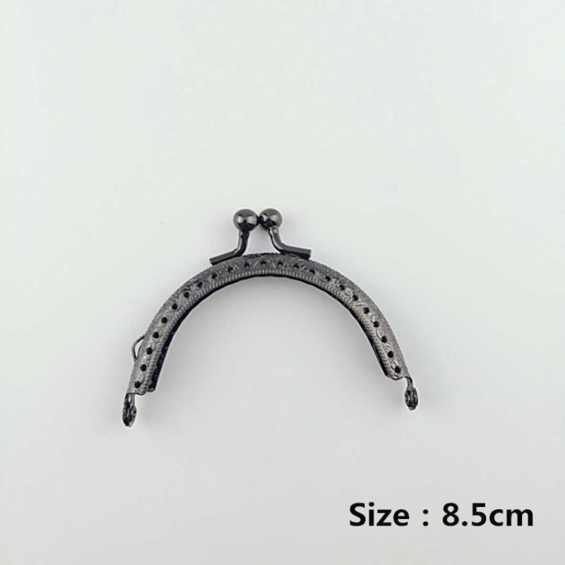 现货 8.5CM半圆压花机打头口金 零钱包口金 包扣口金包 箱包配件产品图