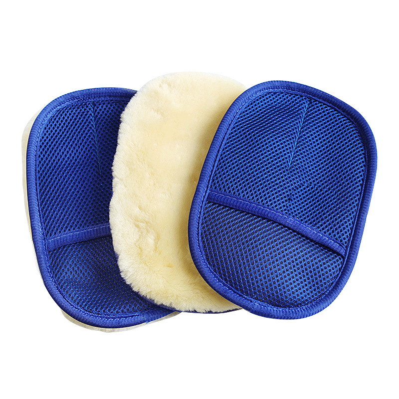 Wool-like polished and waxed gloves, car wash gloves, double-sided gloves, car cleaning tools wholesale Item Picture