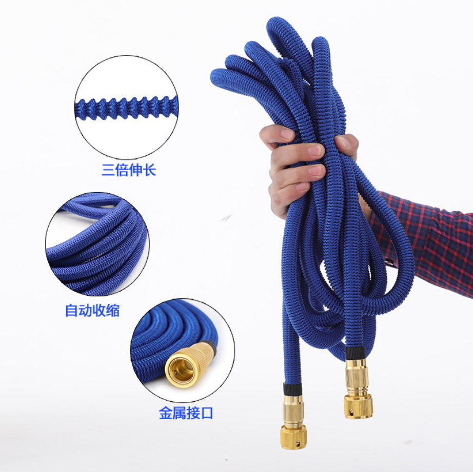 Metal car wash water gun, household water grab set, high-pressure water gun head, telescopic water pipe, 7.5 meters -30 meters water gun set details Picture